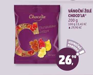 VÁNOČNÍ ŽELÉ CHOCO'LA, 200 g