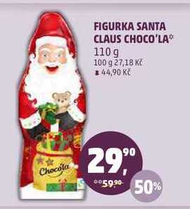 FIGURKA SANTA CLAUS CHOCO'LA, 110 g