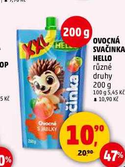 OVOCNÁ SVAČINKA HELLO, 200 g