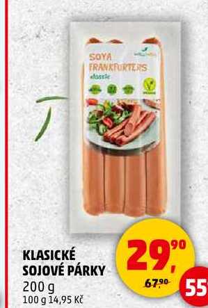 KLASICKÉ SOJOVÉ PÁRKY, 200 g 