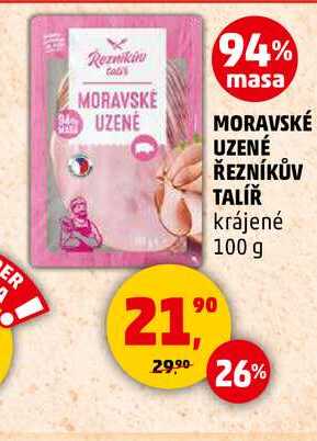 MORAVSKÉ UZENÉ ŘEZNÍKŮV TALÍŘ, 100 g