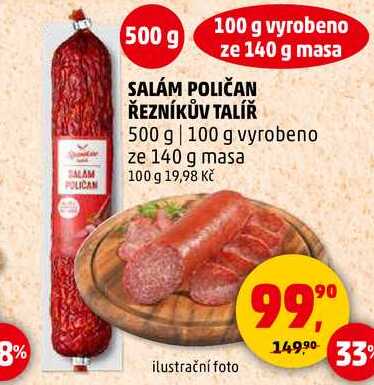 SALÁM POLIČAN ŘEZNÍKŮV TALÍŘ, 500 g
