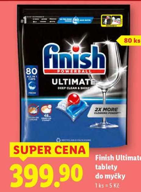 Finish Ultimate tablety do myčky, 80 ks