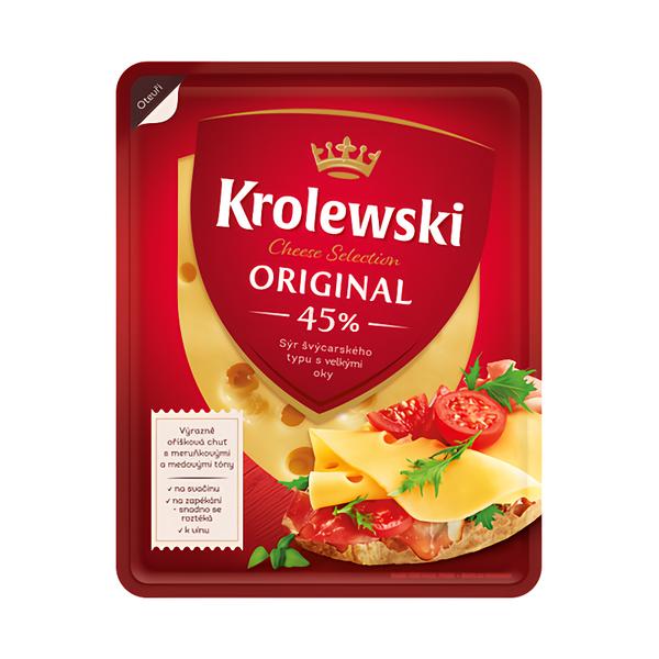 Krolewski sýr plátky (45%)