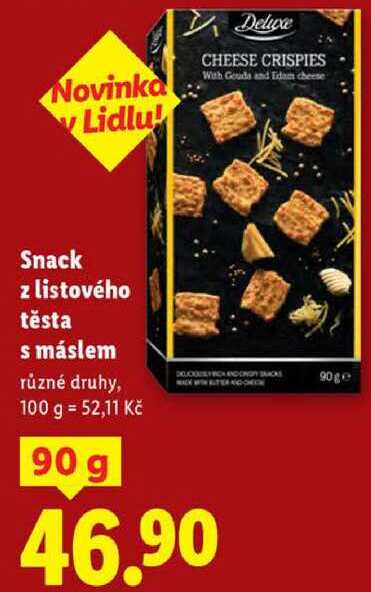 Snack z listového těsta s máslem, 90 g
