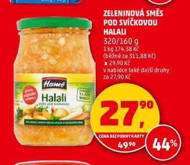 ZELENINOVÁ SMĚS POD SVÍČKOVOU HALALI, 320 g