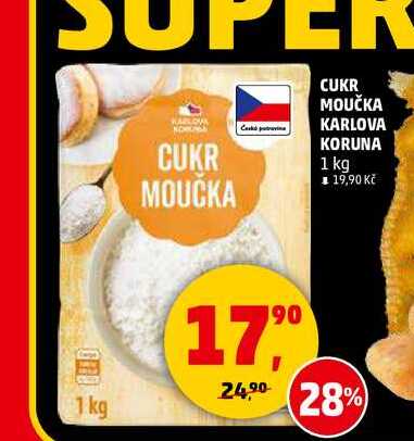 CUKR MOUČKA KARLOVA KORUNA, 1 kg