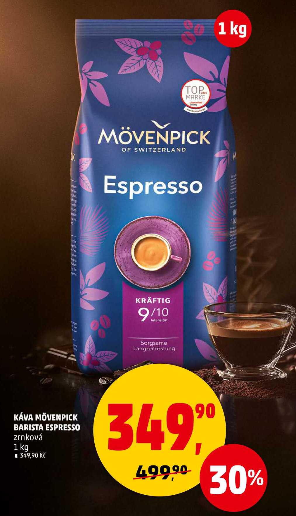KÁVA MÖVENPICK BARISTA ESPRESSO zrnková, 1 kg 
