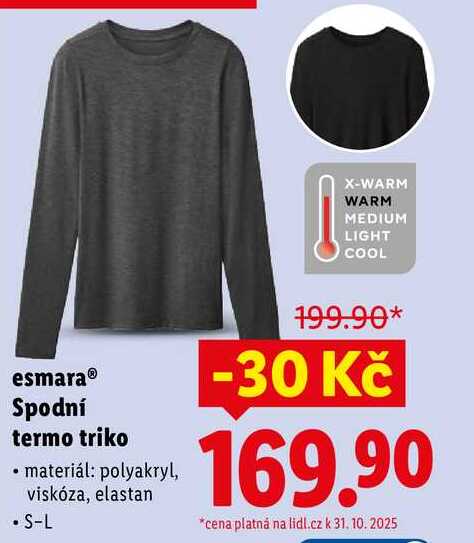 esmara Spodní termo triko
