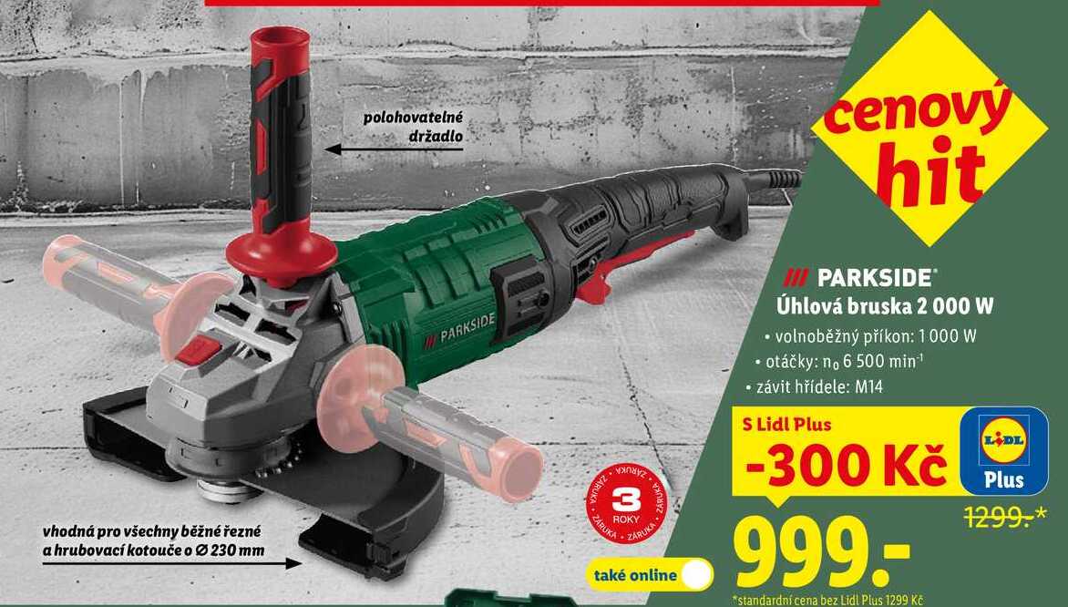 PARKSIDE Úhlová bruska 2 000 W