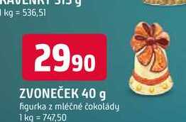 ZVONEČEK 40 g figurka z mléčné čokolády