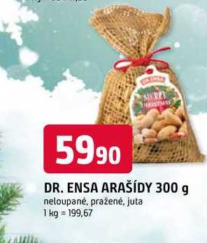 DR. ENSA ARAŠÍDY 300 g neloupané, pražené, juta 