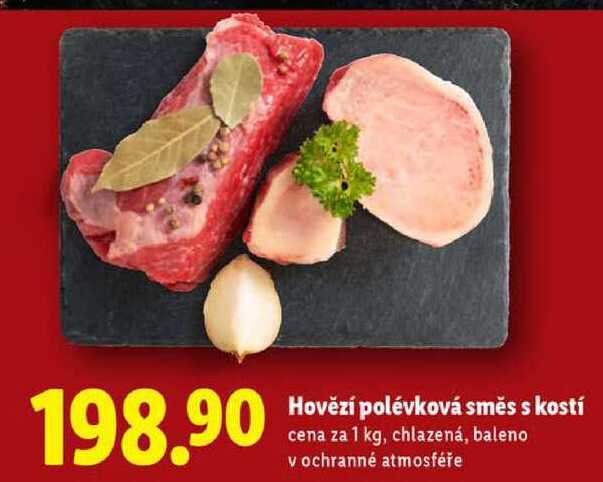 Hovězí polévková směs s kostí, cena za 1 kg