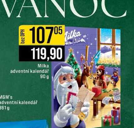 Milka adventní kalendář 90g