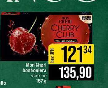 Mon Cheri bonboniera skořice 157 g 