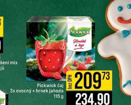 Pickwick čaj 3x ovocný + hrnek jahoda 115 g
