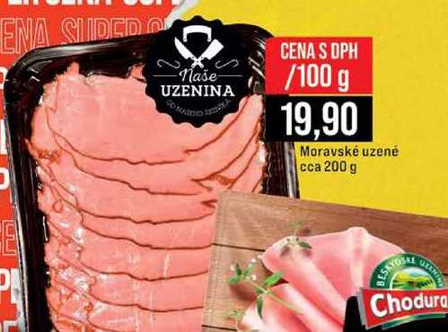 Moravské uzené cca 200 g 100g