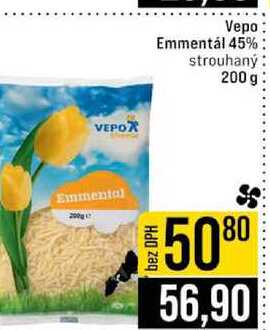 Vepo Emmental 45% strouhaný 200 g 