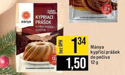 Mánya kypřící prášek do pečiva 12 g