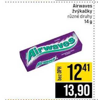 Airwaves žvýkačky různé druhy 14g