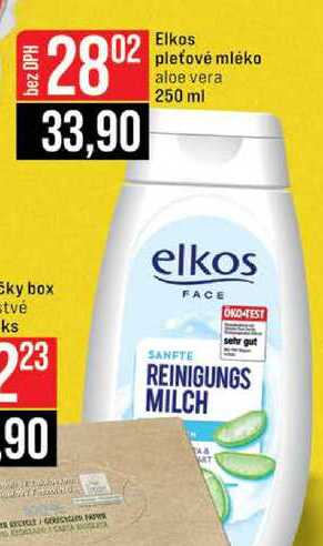 Elkos pleťové mléko aloe vera 250 ml 
