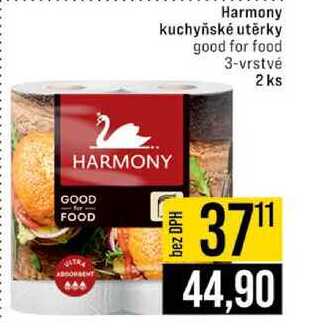 Harmony kuchyňské utěrky good for food 3-vrstvé 2 ks