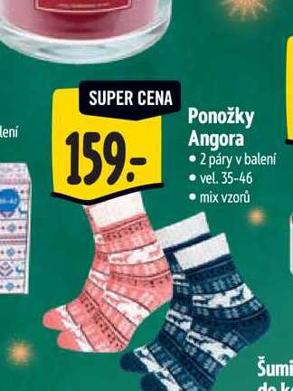   Ponožky Angora 2 páry v balení  vel. 35-46  