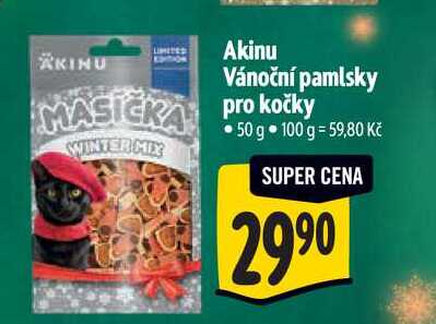   Akinu Vánoční pamlsky pro kočky 50 g 