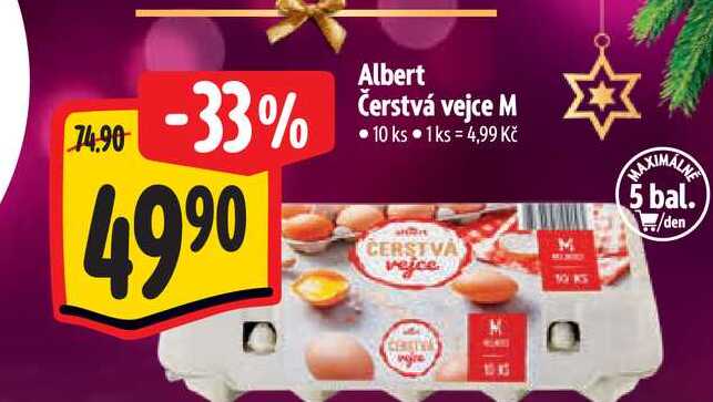 Albert Čerstvá vejce M 10 ks
