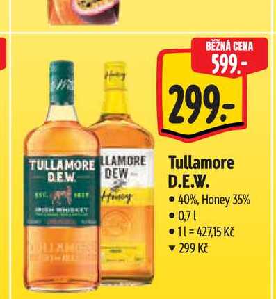  Tullamore D.E.W. 40%, Honey 35% 0,7 l