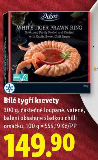 Bílé tygří krevety, 300 g 