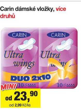 Carin dámské vložky, více druhů 