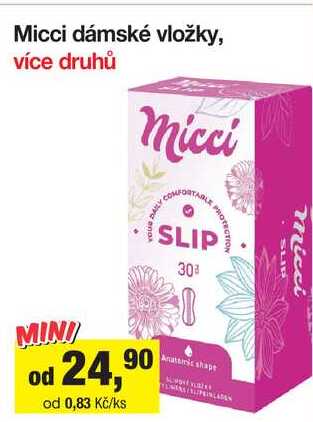 Micci dámské vložky, více druhů