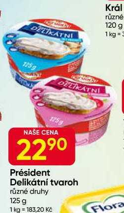 Président Delikátní tvaroh různé druhy 125 g