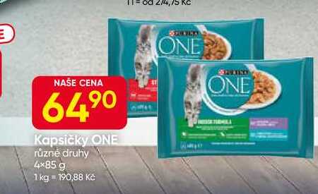 PURINA ONE různé druhy 4×85 g