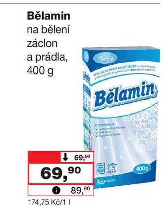 Bělamin na bělení záclon a prádla, 400 g