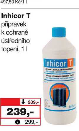 Inhicor T přípravek k ochraně ústředního topení, 1l