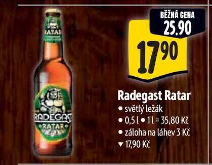 Radegast Ratar 0,5 l