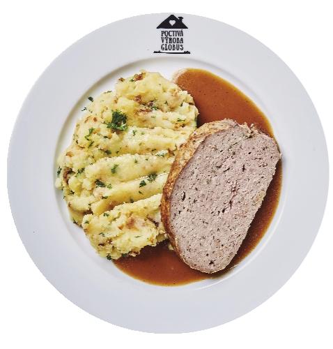 Vepřová sekaná pečeně se šťouchanými bramborami