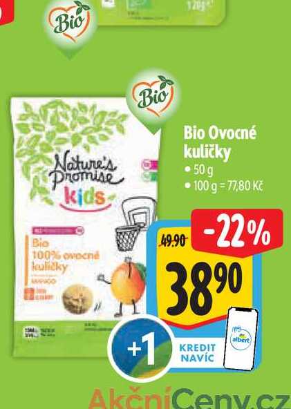   Bio Ovocné kuličky  50 g 