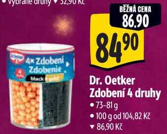 Dr. Oetker Zdobení 4 druhy, 73-81 g 