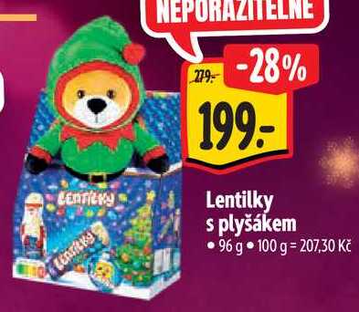 Lentilky s plyšákem, 96 g