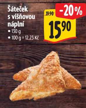 Šáteček s višňovou náplní, 130 g