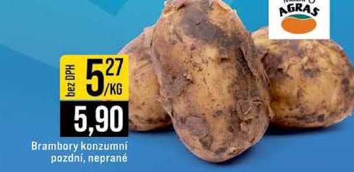Brambory konzumni pozdní, neprané 1kg