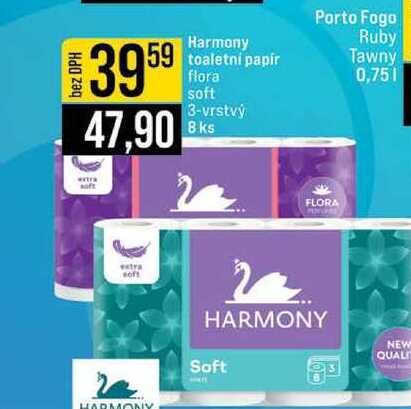 Harmony toaletni papir flora soft 3-vrstvý 8 ks