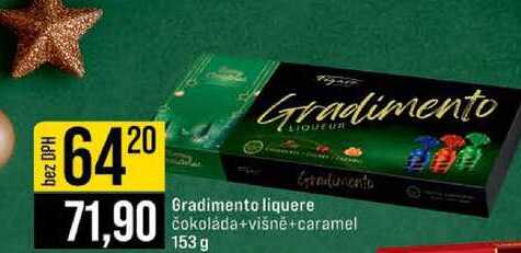 Gradimento liquere čokoláda+višně+caramel 153 g