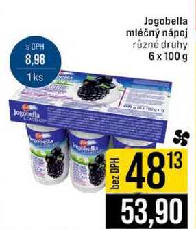 Jogobella mléčný nápoj různé druhy 6 x 100g