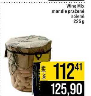 Wine Mix mandle pražené solené 225 g