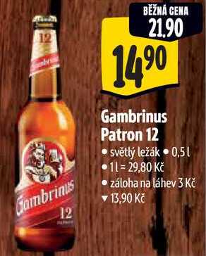 Gambrinus Patron 12, 0,5 l 