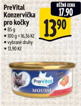 PreVital Konzervička pro kočky, 85 g
